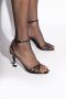 Saint Laurent Leren sandalen met Cassandre-hak Black Dames - Thumbnail 9