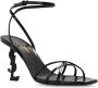 Saint Laurent Leren sandalen met Cassandre-hak Black Dames - Thumbnail 11