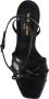 Saint Laurent Leren sandalen met Cassandre-hak Black Dames - Thumbnail 13
