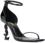 Saint Laurent Opyum Sandals In Patent Leather With A Black Heel Black Dames - Thumbnail 2