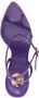 Saint Laurent Paarse Sleehak Sandalen met Enkelband - Thumbnail 2