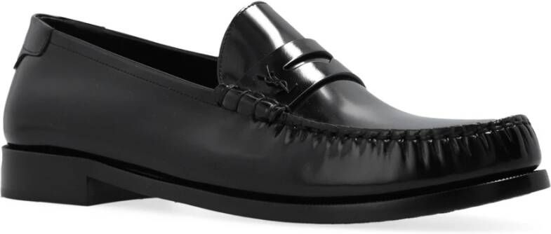 Saint Laurent Penny Loafers met YSL Logo Black Dames