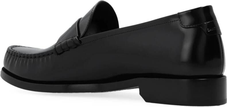 Saint Laurent Penny Loafers met YSL Logo Black Dames