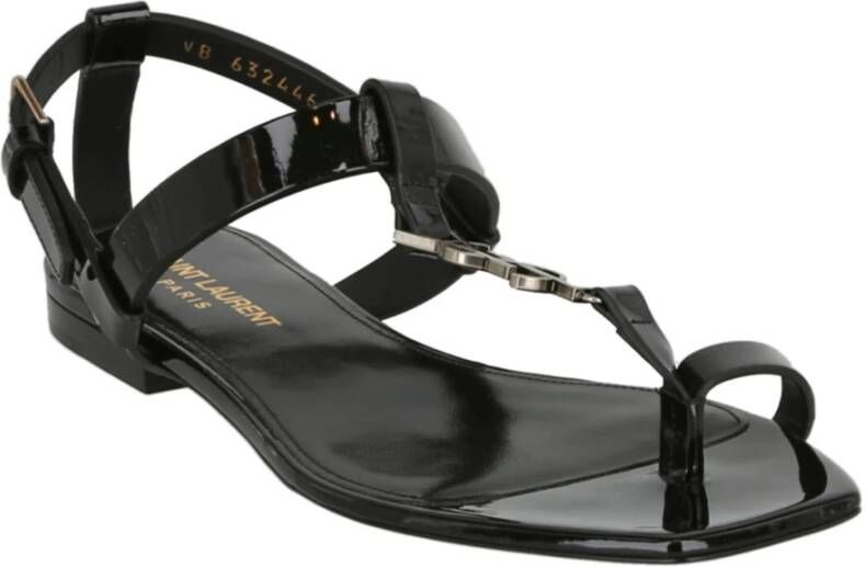 Saint Laurent Luxe Leren Sandalen Zwart Dames