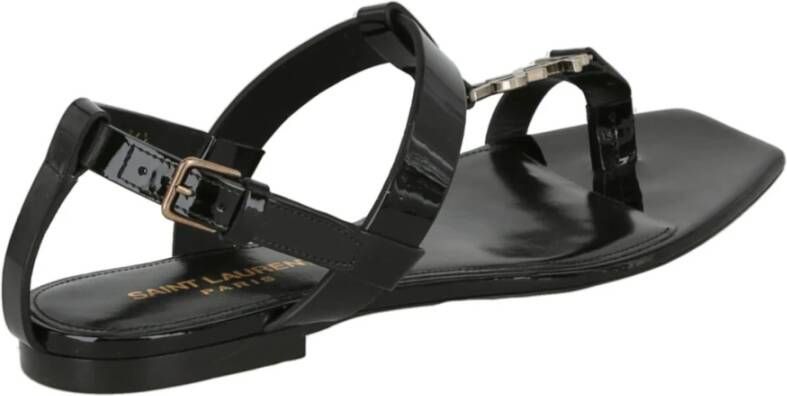 Saint Laurent Luxe Leren Sandalen Zwart Dames