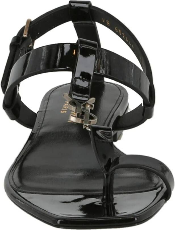 Saint Laurent Luxe Leren Sandalen Zwart Dames