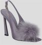 Saint Laurent Prachtige Violet Slingback Sandalen Purple Dames - Thumbnail 2