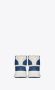 Saint Laurent Premium Leren Mid-Top Sneakers Blue Heren - Thumbnail 4