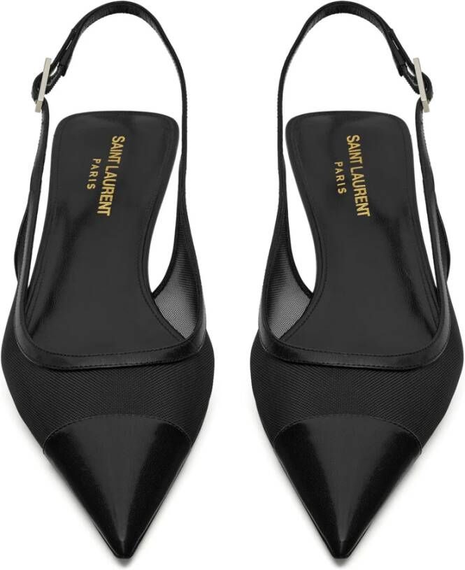 Saint Laurent Slingbacks Black Dames