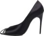 Saint Laurent Zwarte Stiletto Pumps met Rhinestone Perforatie Zwart Dames - Thumbnail 4