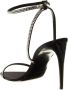 Saint Laurent Ava Zijden Sandalen met Strassbandjes Black Dames - Thumbnail 3