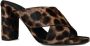 Saint Laurent Leopard Loulou Hoge Hak Sandalen Bruin Dames - Thumbnail 2