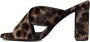 Saint Laurent Leopard Loulou Hoge Hak Sandalen Bruin Dames - Thumbnail 3