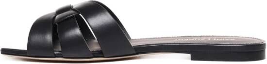 Saint Laurent Sandalen van gevlochten leer