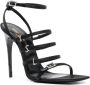 Saint Laurent Zwarte Strass Sandalen met YSL Initialen Black Dames - Thumbnail 8