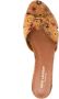 Saint Laurent Geknoopt Suède Slides Bloemenprint Vrouwen Brown Dames - Thumbnail 4