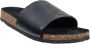 Saint Laurent Leren platte sandalen met geborduurd merk Zwart Dames - Thumbnail 2