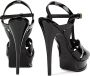 Saint Laurent Zwarte Hoge Hak Gevlochten Band Sandalen Black Dames - Thumbnail 3