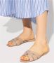 Saint Laurent Donker Beige Leren Slide Sandaal Beige Dames - Thumbnail 2