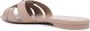 Saint Laurent Donker Beige Leren Slide Sandaal Beige Dames - Thumbnail 4