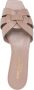 Saint Laurent Donker Beige Leren Slide Sandaal Beige Dames - Thumbnail 5