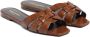 Saint Laurent Bruine Hagedis Sandaal Gesloten Teen Brown Dames - Thumbnail 6