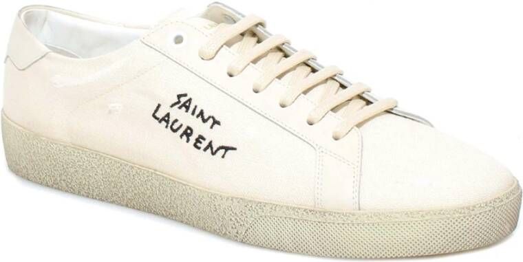 Saint Laurent Witte Veterschoenen Sneakers Aw23 Wit Heren