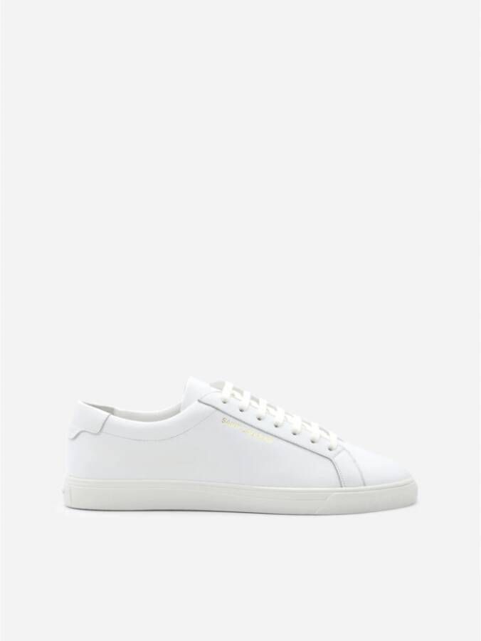 Saint Laurent Logo-gegraveerde lage sneakers Wit Heren