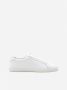 Saint Laurent Witte Lage Vetersneakers met Goudkleurig Logo White Heren - Thumbnail 2