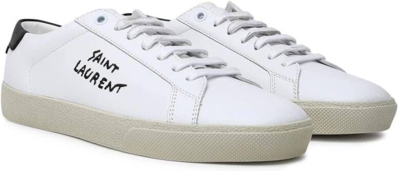 Saint Laurent Witte Sneakers met Swen Inscriptie White Heren - Foto 6