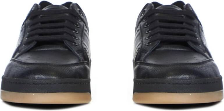Saint Laurent Luxe zwarte leren sneakers Zwart Heren