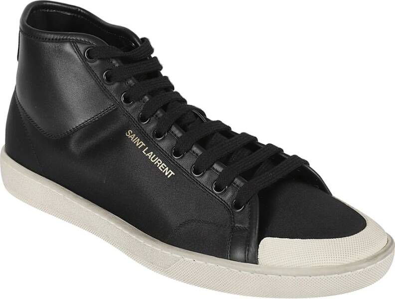 Saint Laurent Luxe Zijden Sneakers voor Heren Zwart Heren