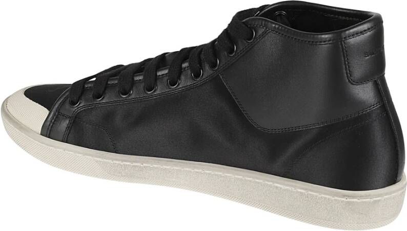 Saint Laurent Luxe Zijden Sneakers voor Heren Zwart Heren