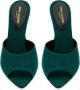 Saint Laurent Stijlvolle Mules voor Trendy Vrouwen Green Dames - Thumbnail 3