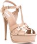Saint Laurent Klassieke Tribute 105 Hoge Hak Sandalen Beige Dames - Thumbnail 4