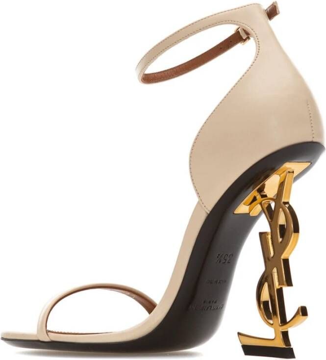 Saint Laurent High Heel Sandalen Beige Dames