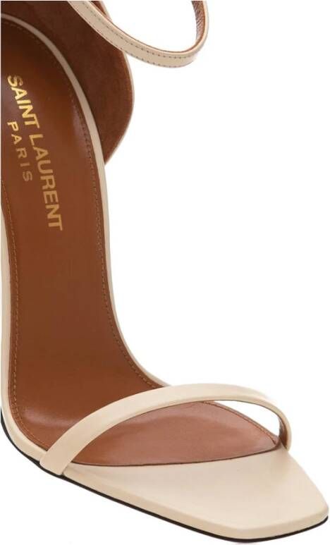 Saint Laurent High Heel Sandalen Beige Dames
