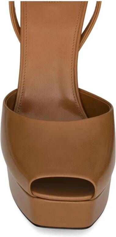 Saint Laurent Stijlvolle Zomer Sandalen Brown Dames