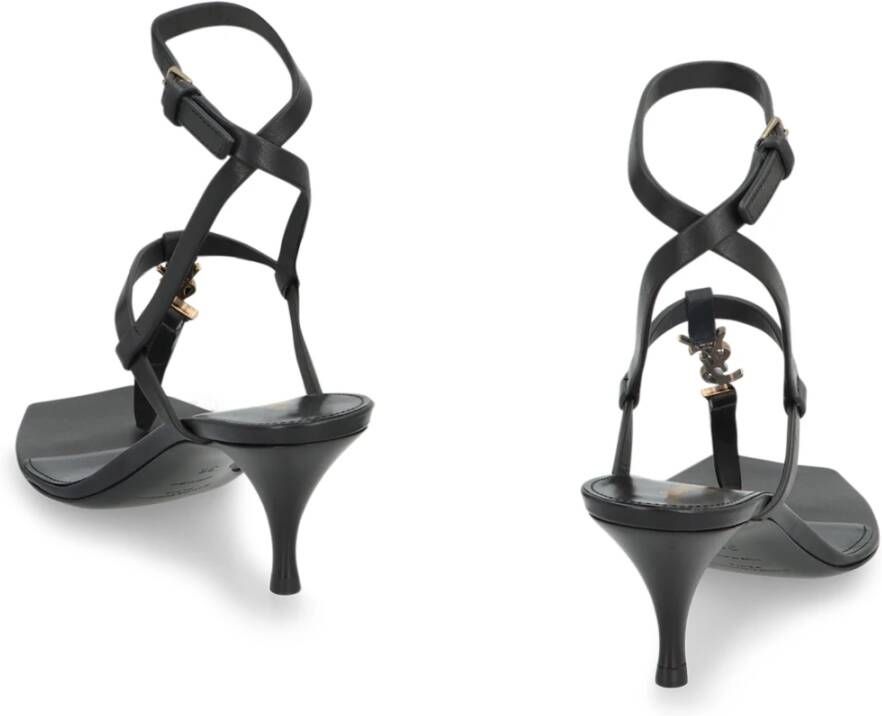 Saint Laurent Stiletto Leren Sandalen met Gesp