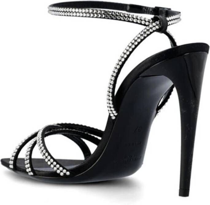 Saint Laurent Stiletto Sandalen met Open Teen Gesp en Strik