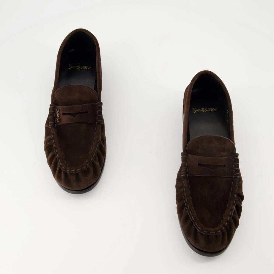 Saint Laurent Suède Loafer Mocassins Elegant Ontwerp