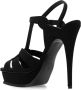 Saint Laurent Zwarte Hak Tribute 105 Satijn Black Dames - Thumbnail 8