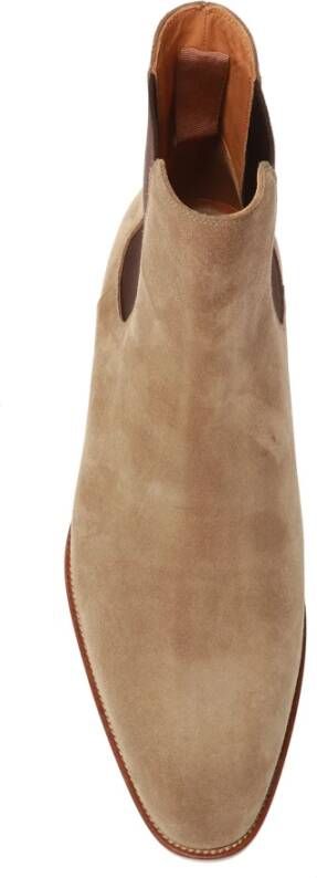 Saint Laurent Verfijnde suède Chelsea boots met hak