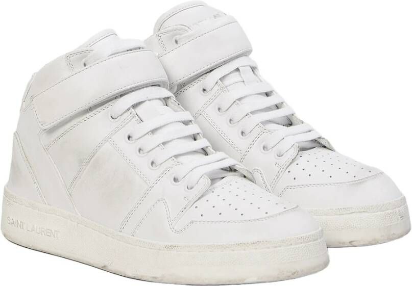 Saint Laurent Vintage Leren Sneakers Gemaakt in Italië White Heren