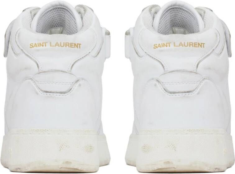 Saint Laurent Vintage Leren Sneakers Gemaakt in Italië White Heren