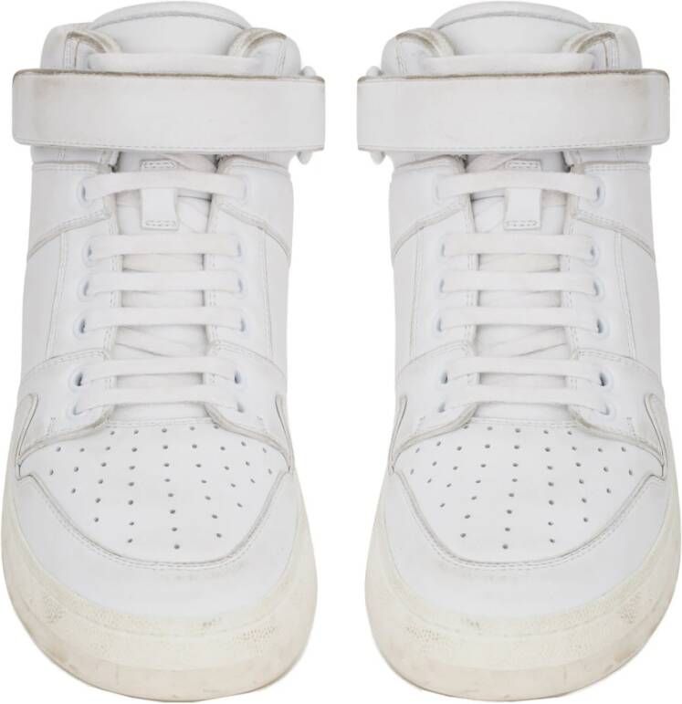 Saint Laurent Vintage Leren Sneakers Gemaakt in Italië White Heren