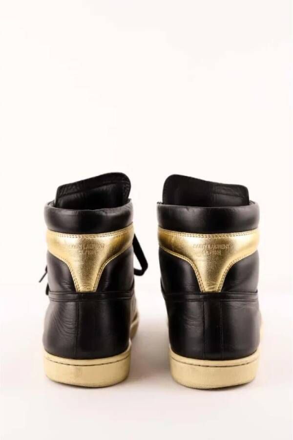 Saint Laurent Vintage Pre-owned Leather sneakers Black Heren