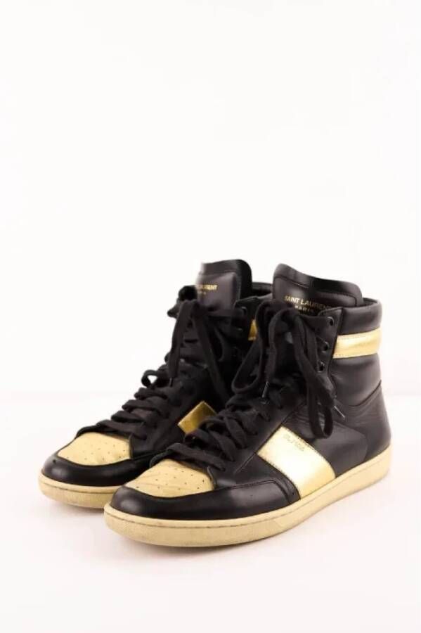 Saint Laurent Vintage Pre-owned Leather sneakers Black Heren