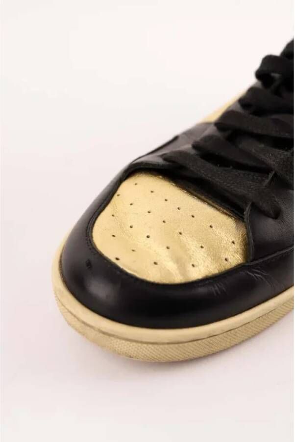Saint Laurent Vintage Pre-owned Leather sneakers Black Heren