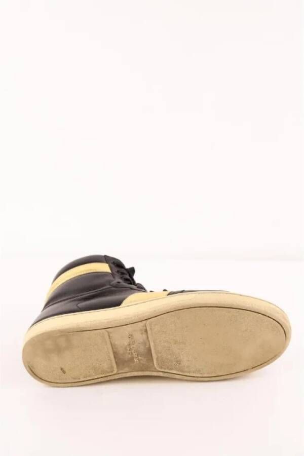 Saint Laurent Vintage Pre-owned Leather sneakers Black Heren